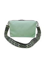 Lederhandtasche Anke in Salbei & Schwarz