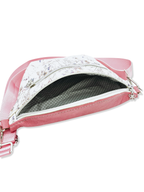 Crossbody Bag Big Clivia in Cremebeige mit Blumen & Altrosa
