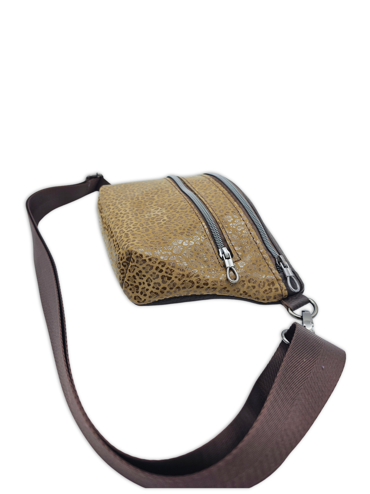 Crossbody Bag Clivia in Leo Braun & Dunkelbraun