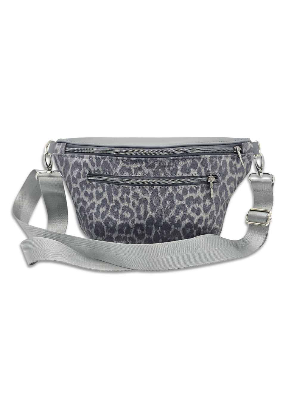 Crossbody Bag Big Clivia in Leo Silber & Grau