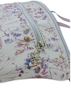 Crossbody Bag Big Clivia in Cremebeige mit Blumen & Bordeaux