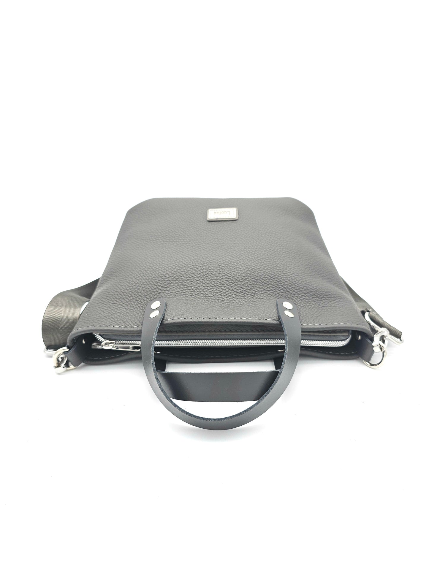 Ledertasche Karin in Dunkelgrau