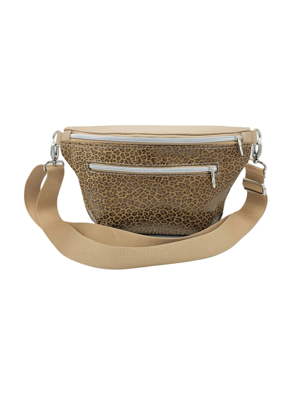 Crossbody Bag Big Clivia in Leo Braun & Sandbeige