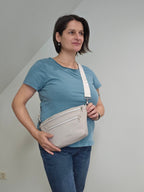 Crossbody Bag Big Clivia in Oyster (Greige)