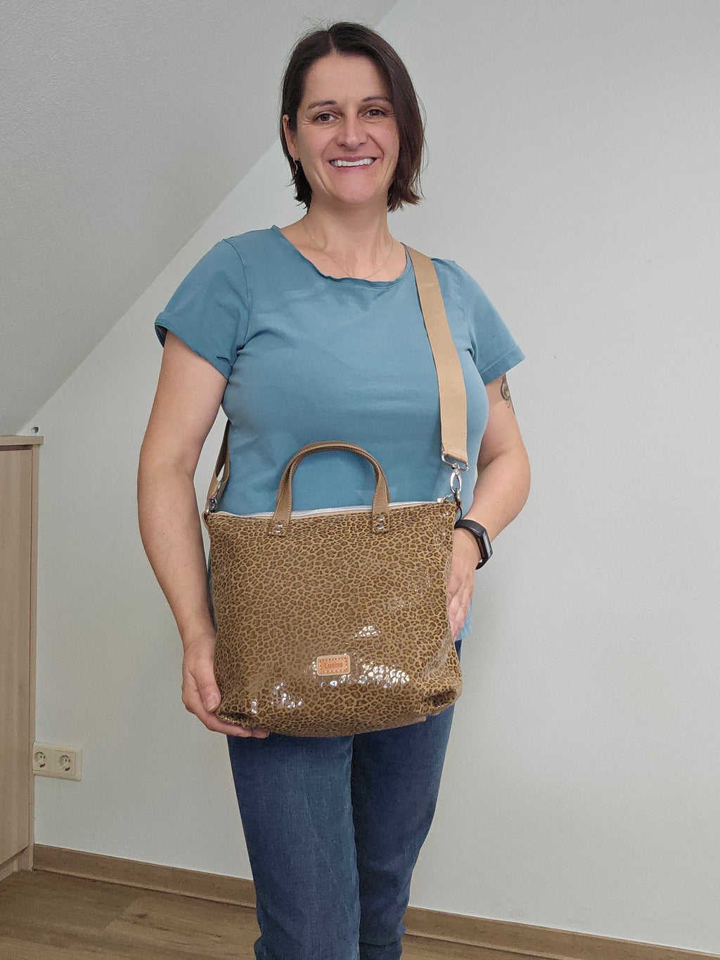 Totebag Katja in Leo Braun