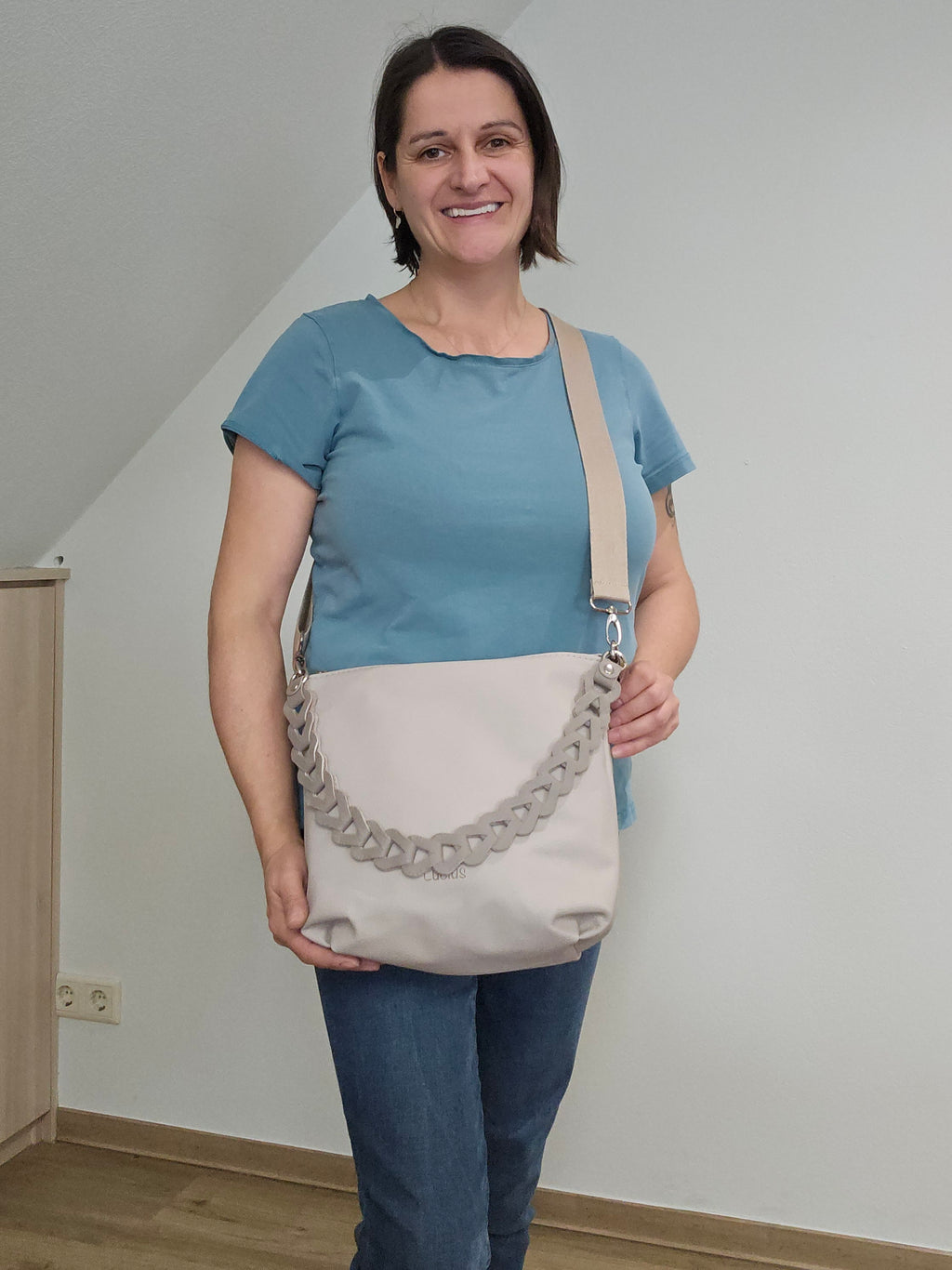 Totebag Katja in Oyster (Greige)