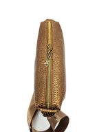 Lederhandtasche Anke in Bronze Struktur