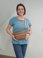 Crossbody Bag Clivia in Cognac & Nougatbraun