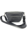 Crossbody Bag Clivia in Schwarz mit Weboptik