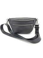 Crossbody Bag Clivia in Schwarz mit Weboptik