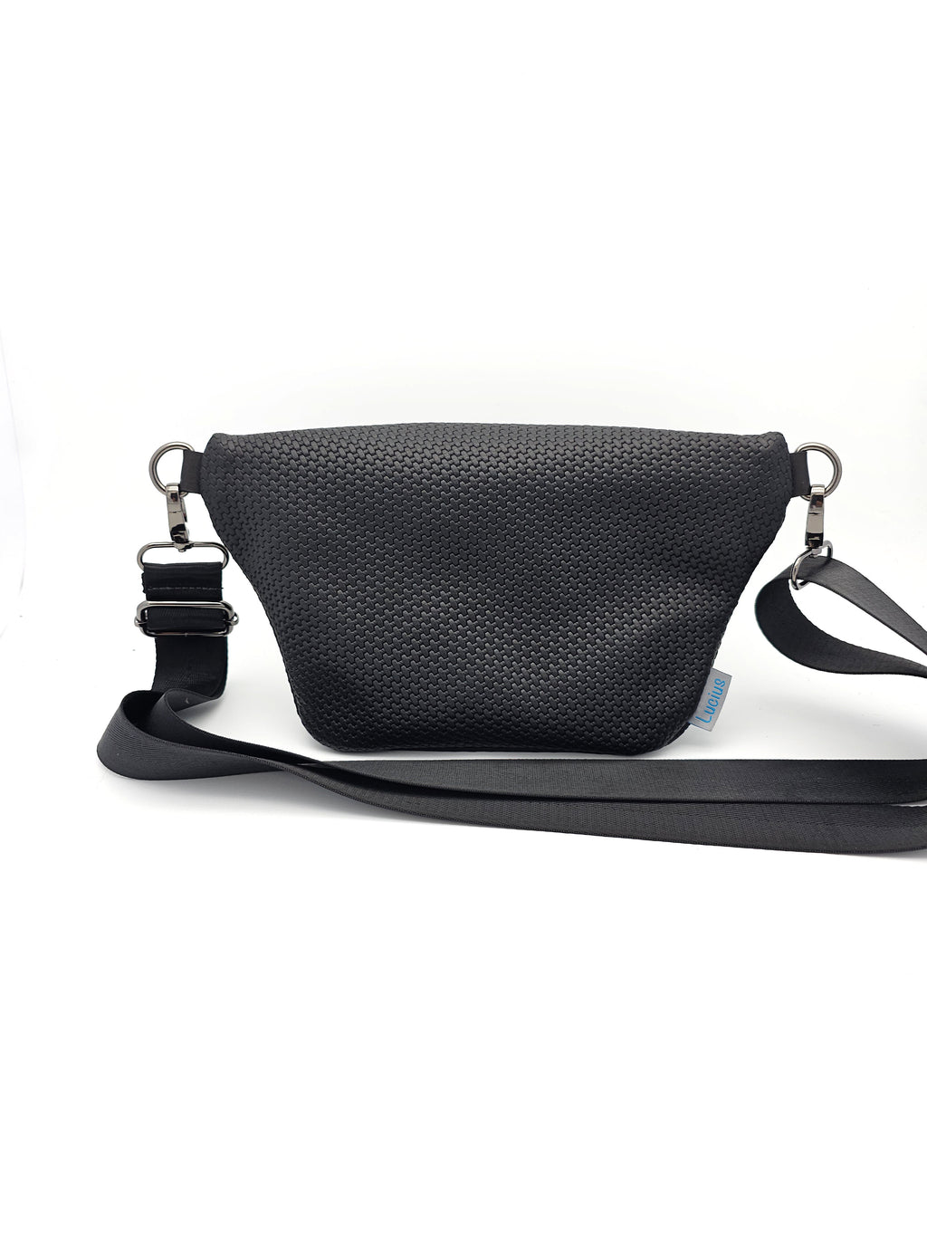 Crossbody Bag Clivia in Schwarz mit Weboptik