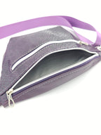 Crossbody Bag Clivia in Strukturleder Aubergine mit Reptiloptik II