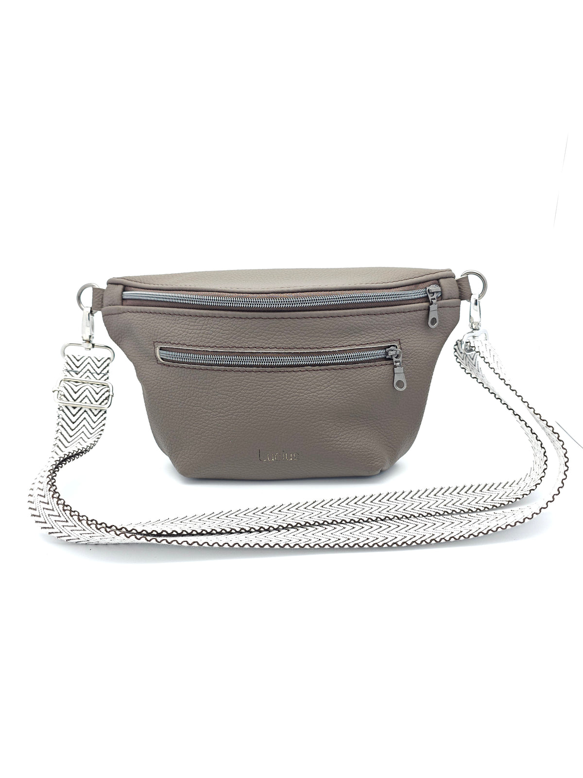 Crossbody Bag Big Clivia in Nougatbraun