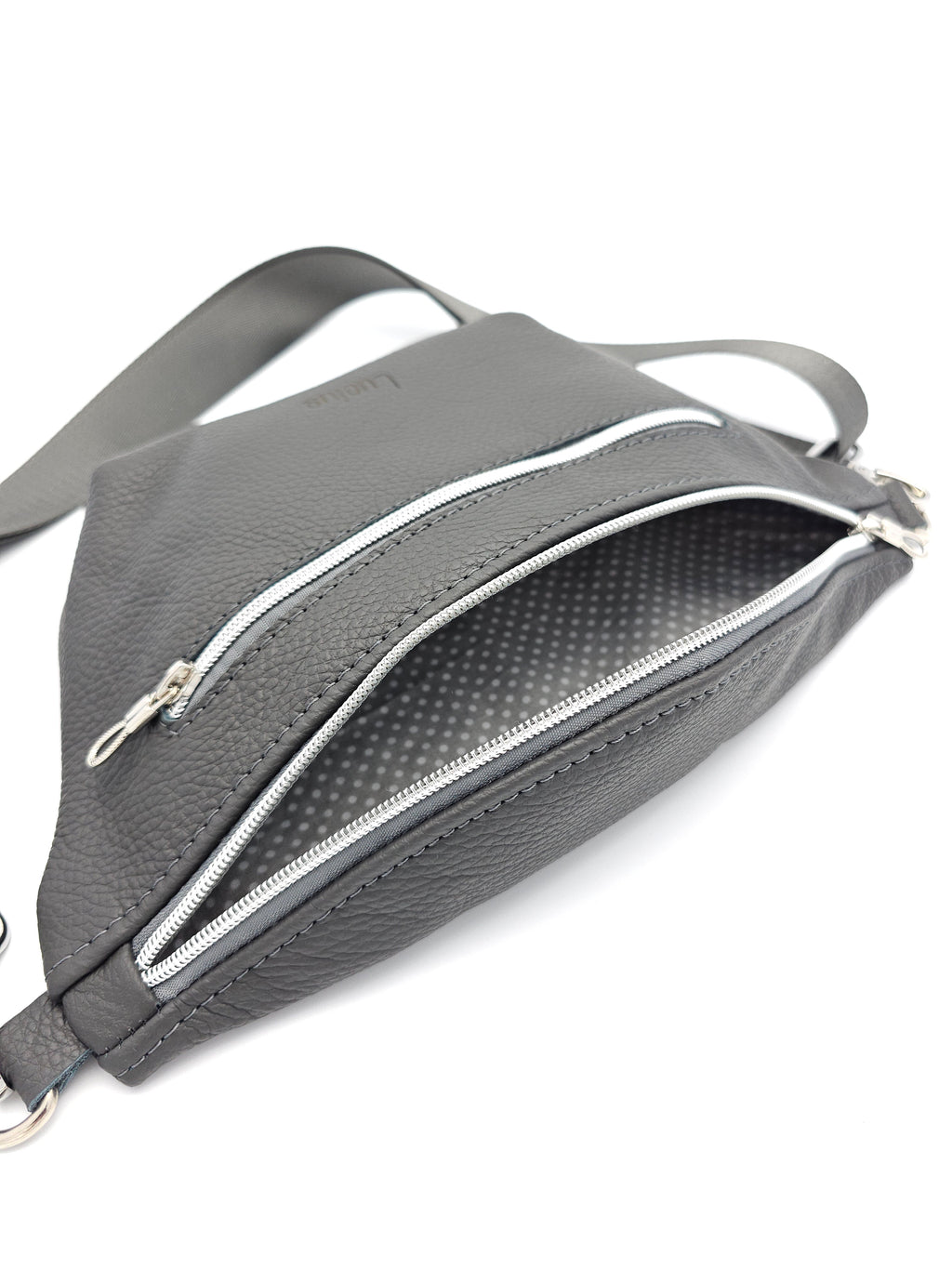 Crossbody Bag Big Clivia in Dunkelgrau