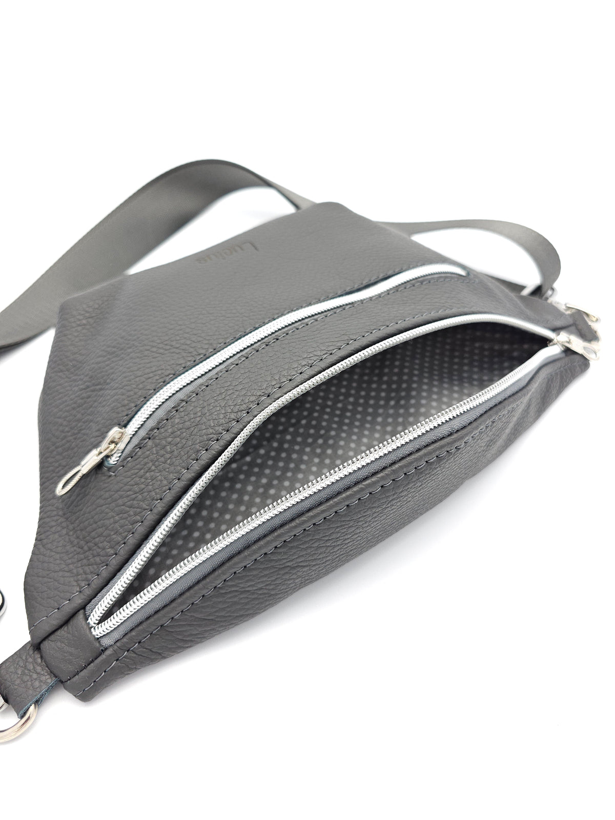 Crossbody Bag Big Clivia in Dunkelgrau