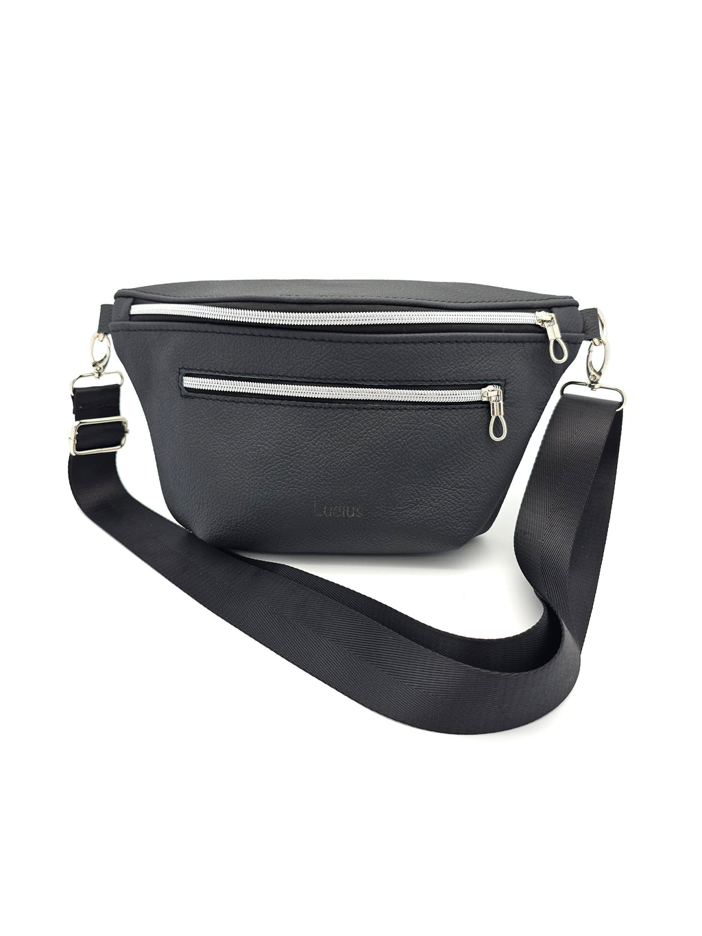 Crossbody Bag Big Clivia in Schwarz