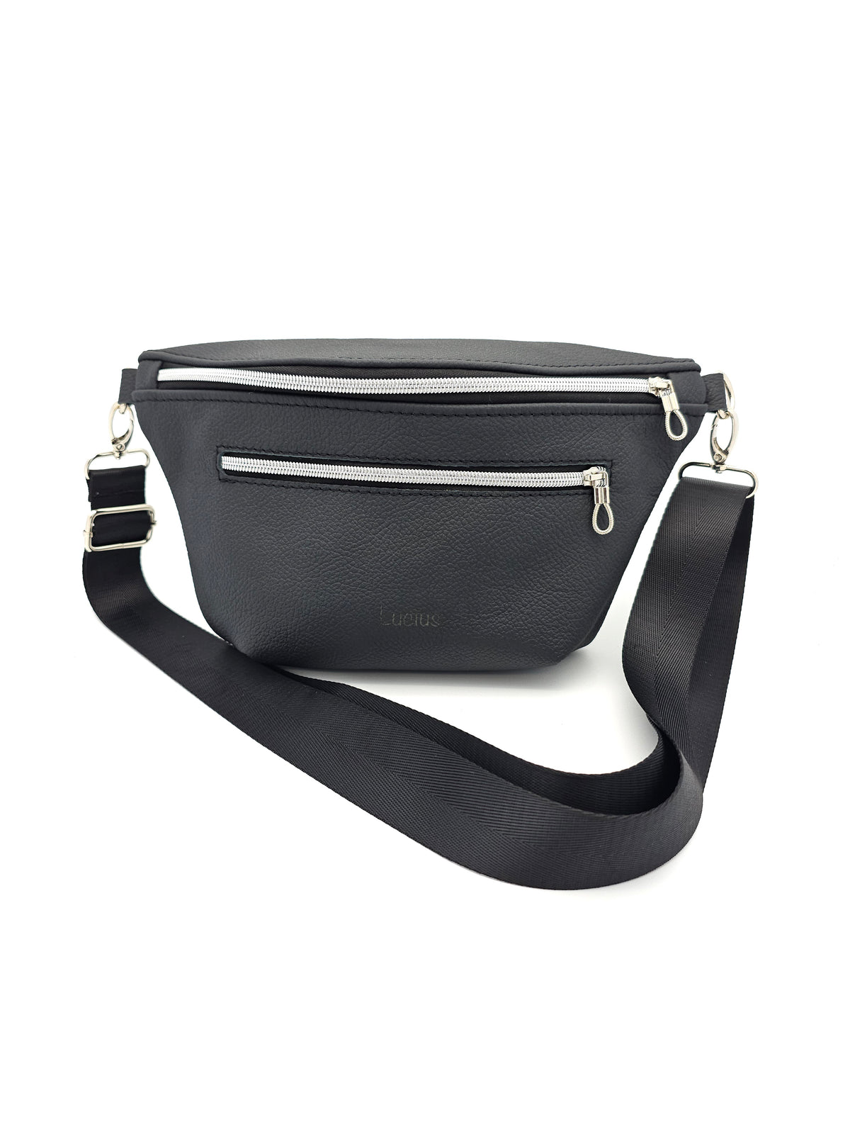 Crossbody Bag Big Clivia in Schwarz