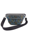 Crossbody Bag Big Clivia Veloursleder Leo Multicolor & Schwarz