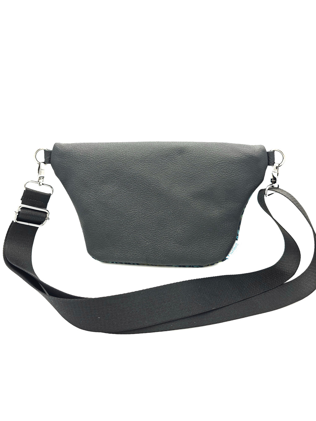 Crossbody Bag Big Clivia Veloursleder Leo Multicolor & Schwarz