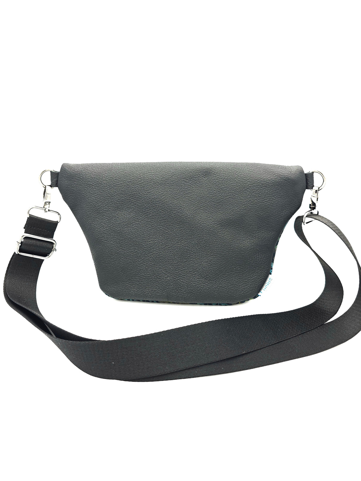 Crossbody Bag Big Clivia Veloursleder Leo Multicolor & Schwarz