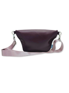 Crossbody Bag Big Clivia in Cremebeige mit Blumen & Bordeaux