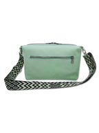 Lederhandtasche Anke in Salbei & Schwarz