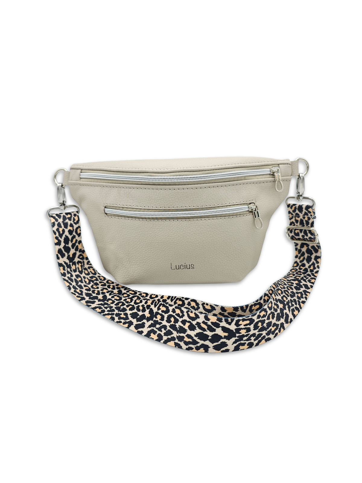 Crossbody Bag Big Clivia in Oyster (Greige) mit Leo