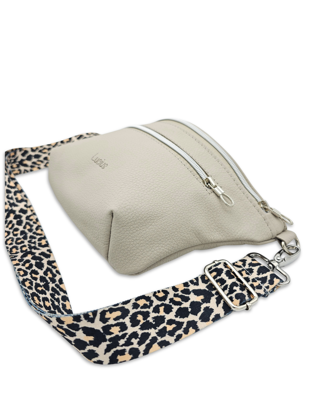 Crossbody Bag Big Clivia in Oyster (Greige) mit Leo