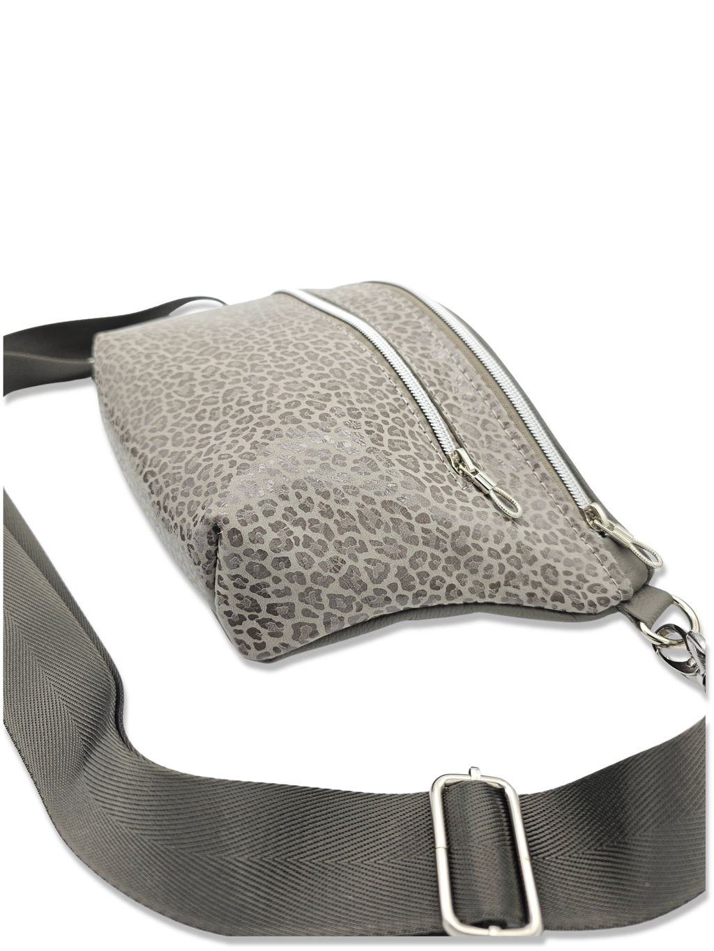 Crossbody Bag Big Clivia in Leo Grau & Grau