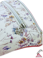 Crossbody Bag Big Clivia in Cremebeige mit Blumen & Altrosa