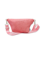 Crossbody Bag Big Clivia in Cremebeige mit Blumen & Altrosa