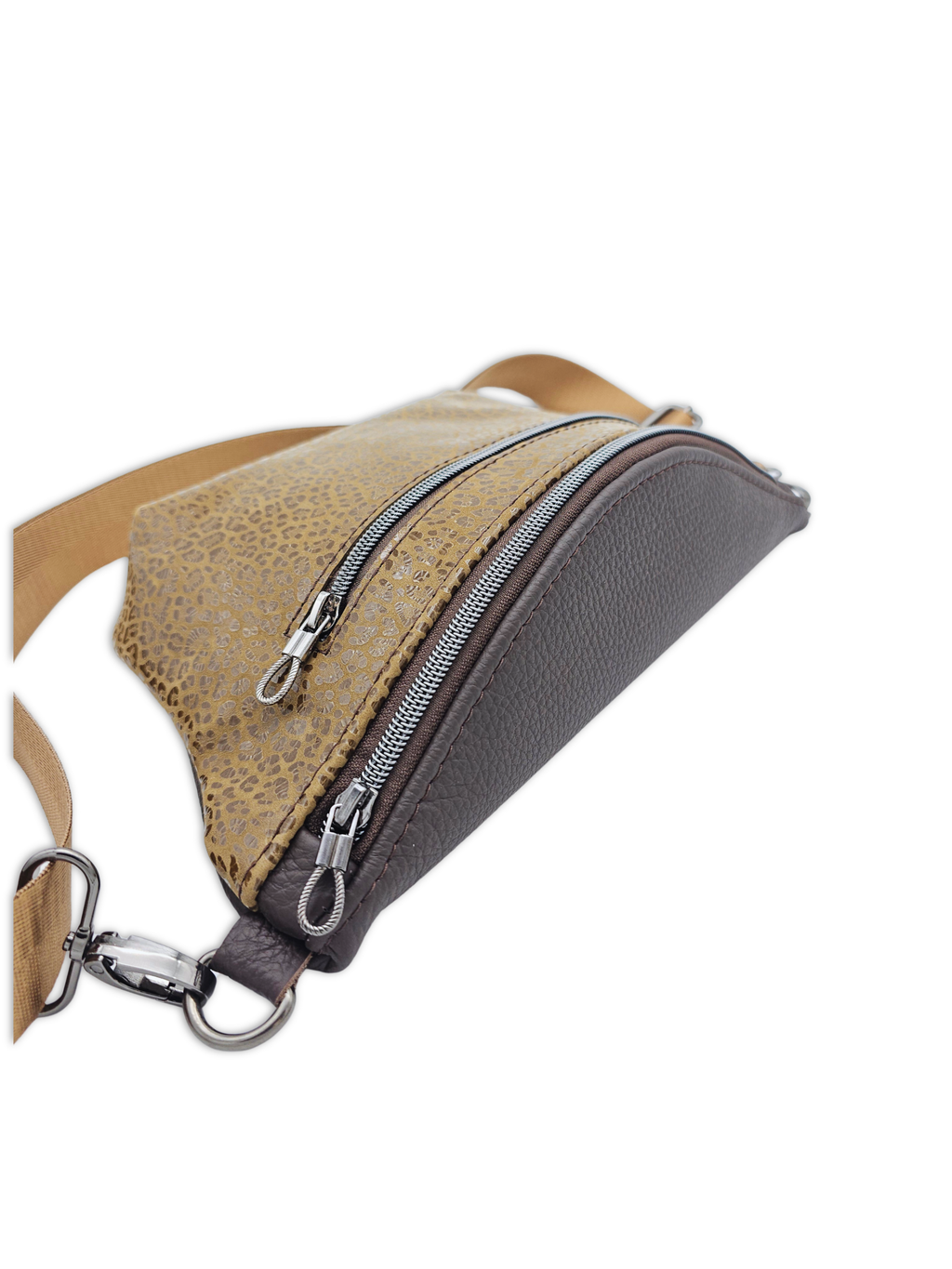 Crossbody Bag Clivia in Leo Braun & Hellbraun