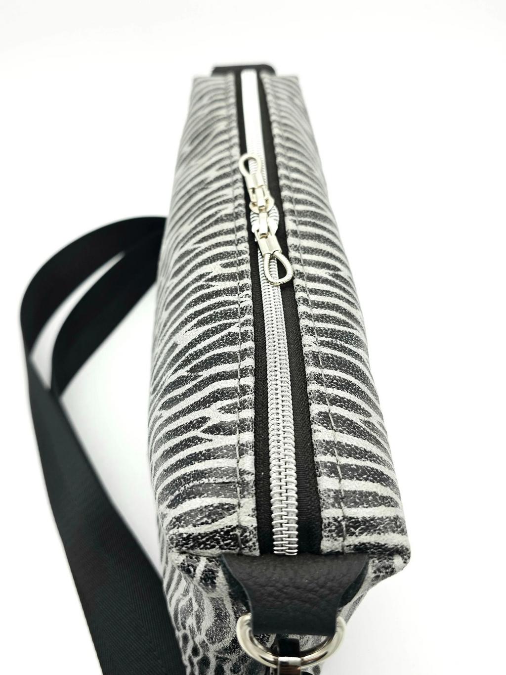 Lederhandtasche Anke in Zebra-Optik