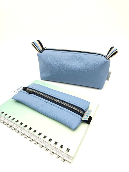 Set Stiftemäppchen & Schlampertasche in Hellblau