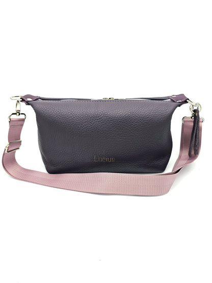 Ledertasche Petra in Aubergine, Front 