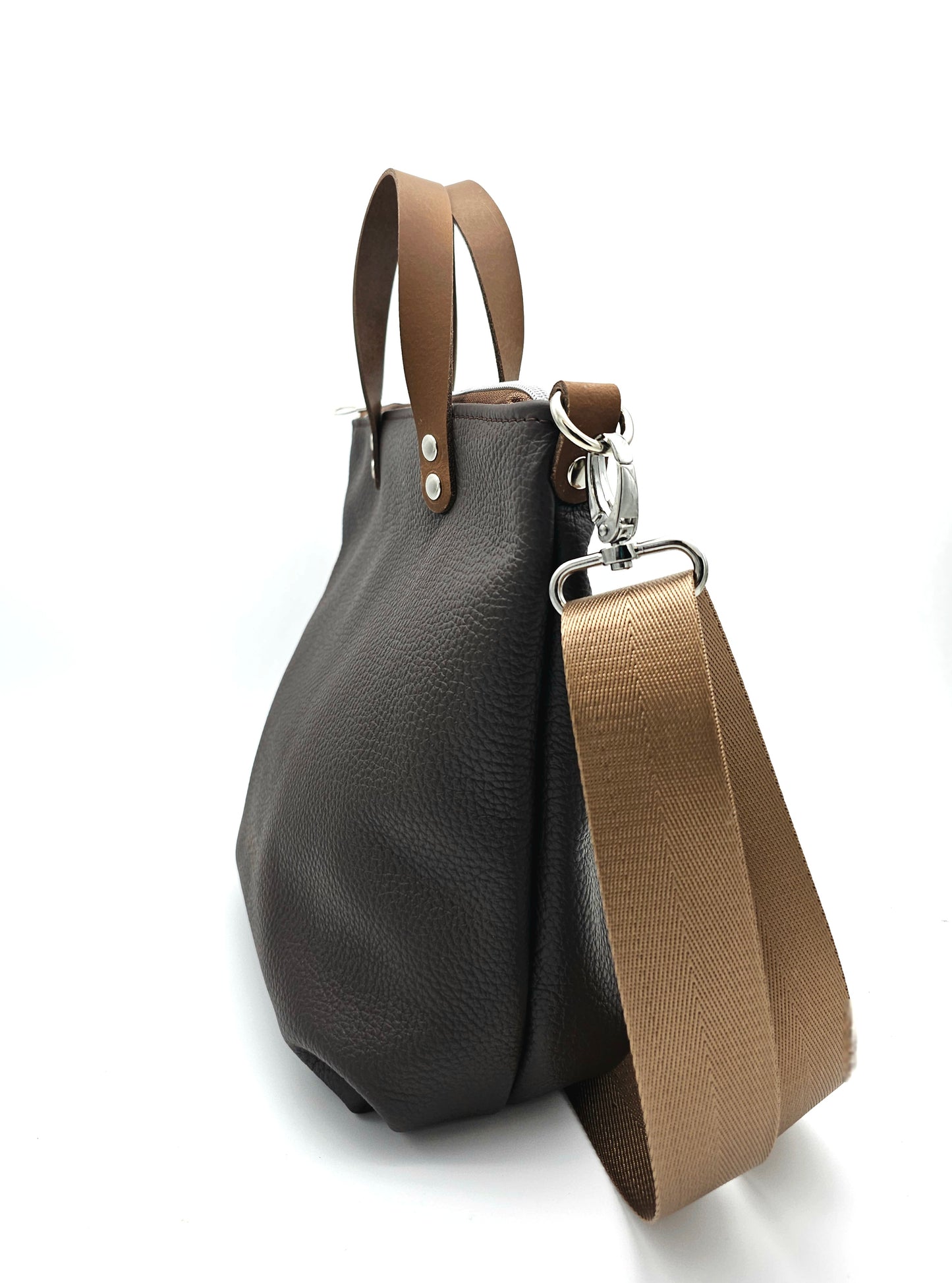 Totebag Katja in Dunkelbraun & Cognac