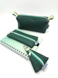 Set Stiftemäppchen & Schlampertasche & Anhänger Dunkelgrün
