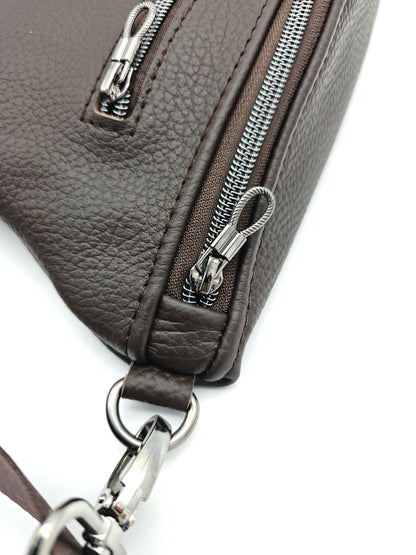 Crossbody Bag Big Clivia Dunkelbraun & Schwarz