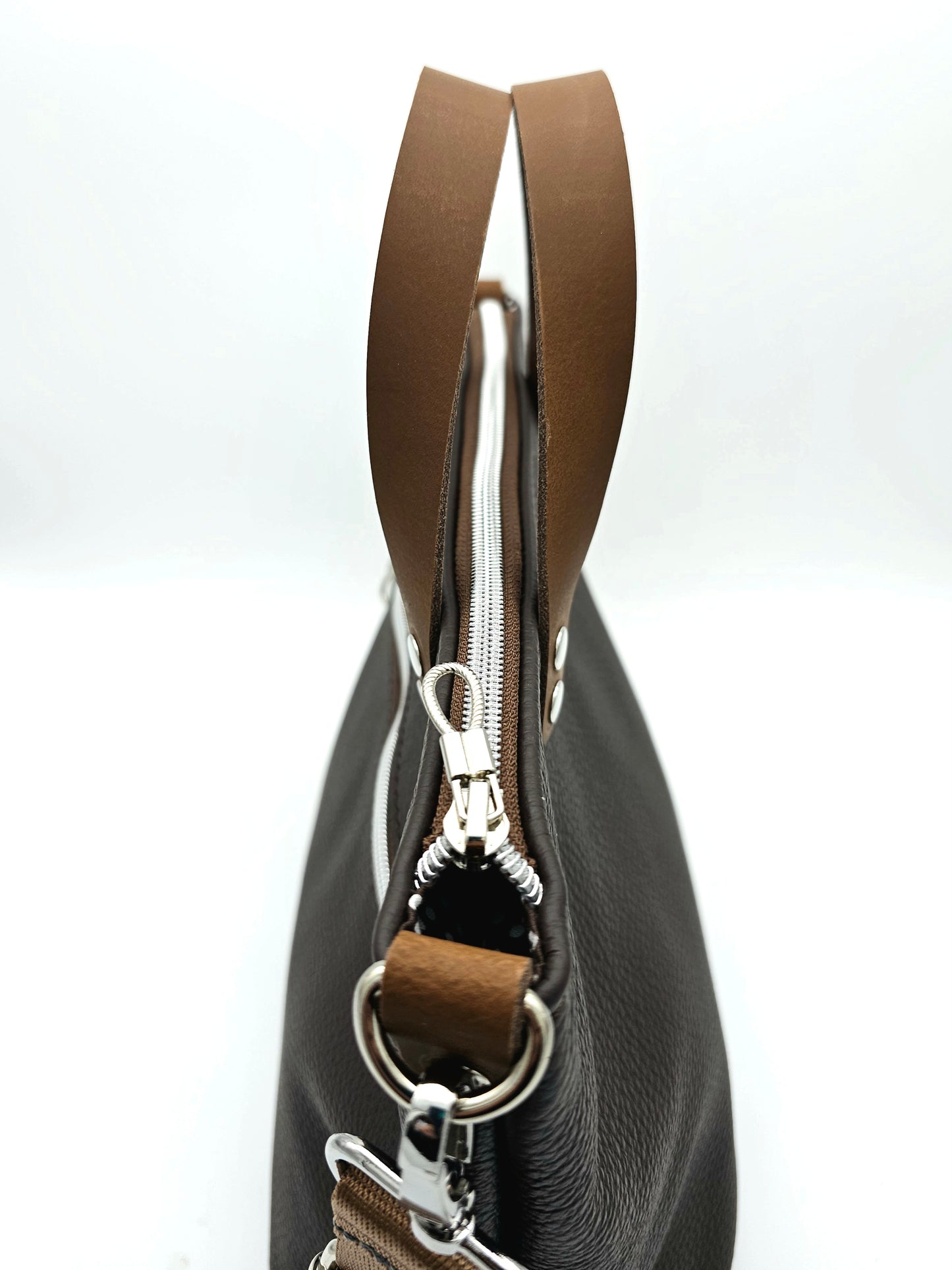 Totebag Katja in Dunkelbraun & Cognac