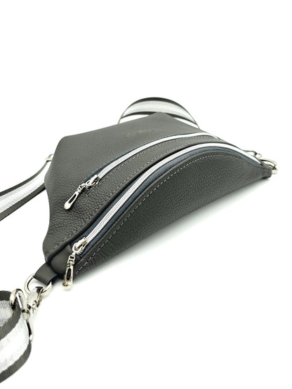 Crossbody Bag Big Clivia in Dunkelgrau