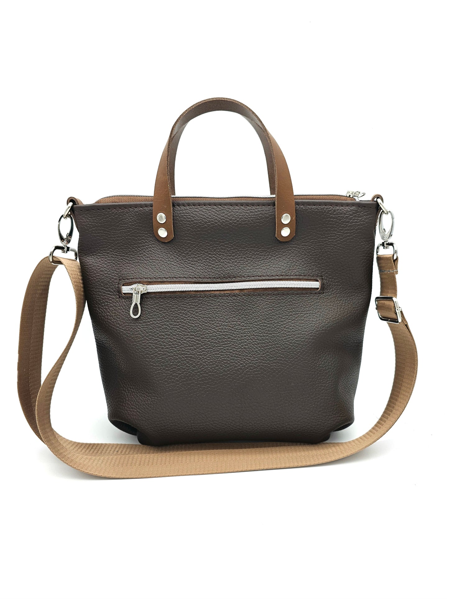 Totebag Katja in Dunkelbraun & Cognac