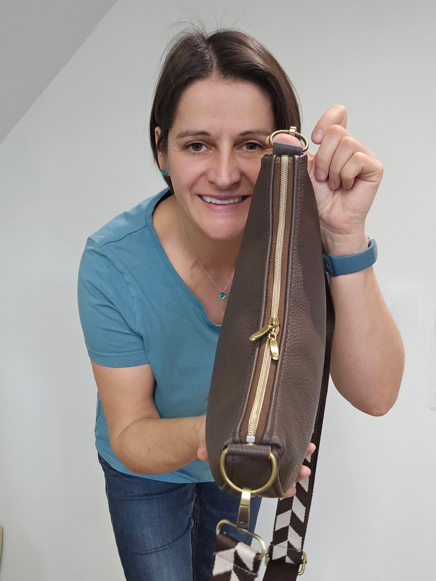 Moonbag Moni Dunkelbraun & Messing