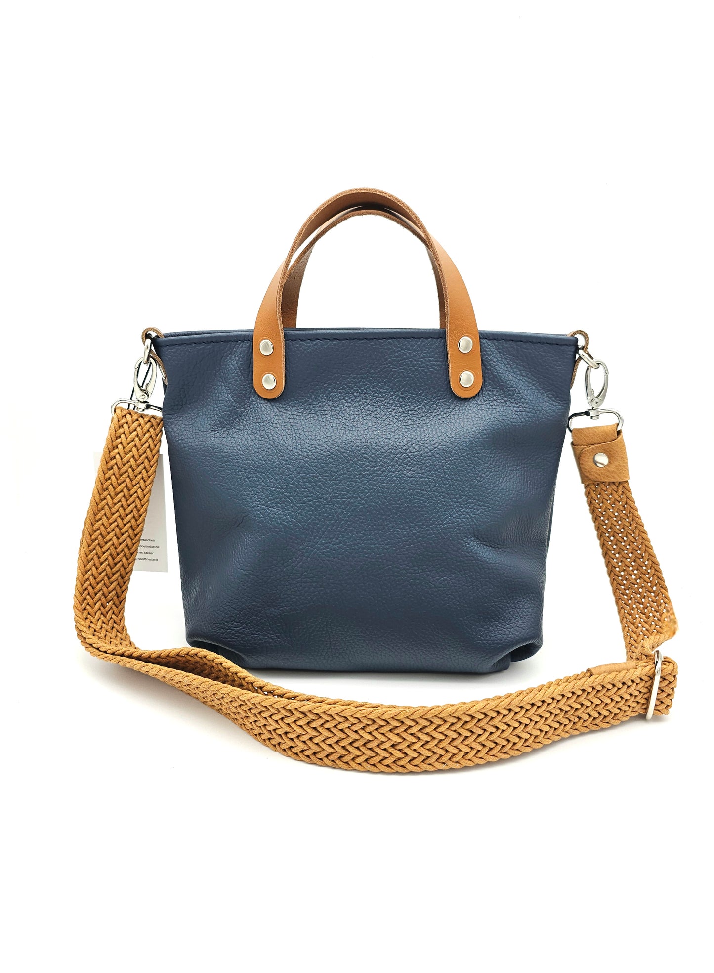 Ledertasche Karin - Blau & Cognac