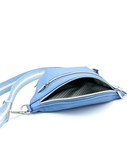 Ledertasche Clivia, hellblau, Einblick