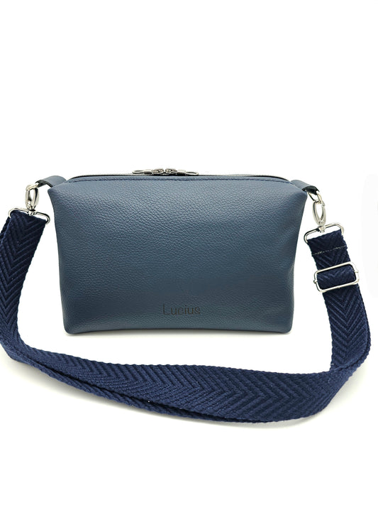 Lederhandtasche Anke in Dunkelblau