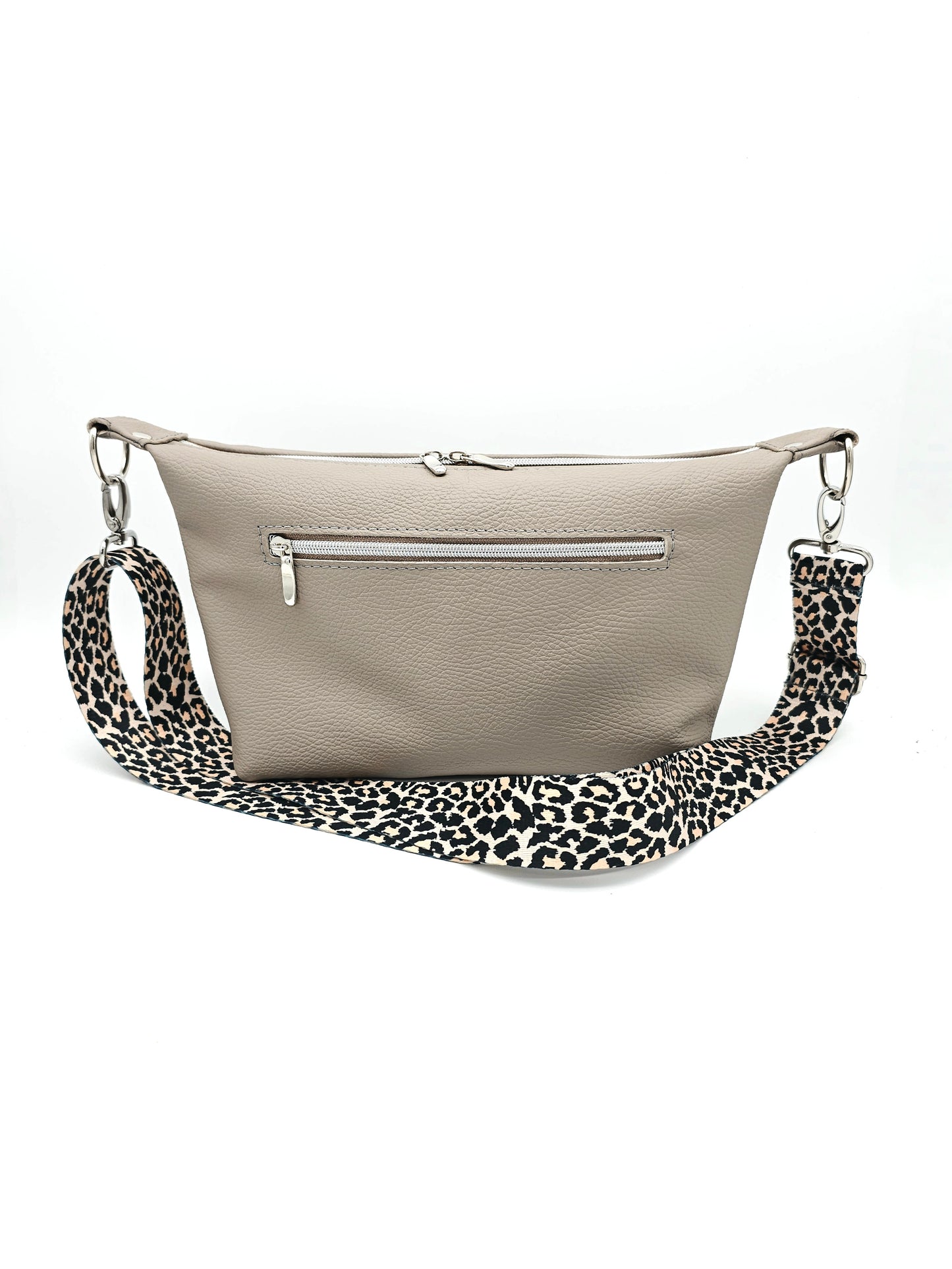 Ledertasche Petra, Cappuccino mit Leo, Rückseite 