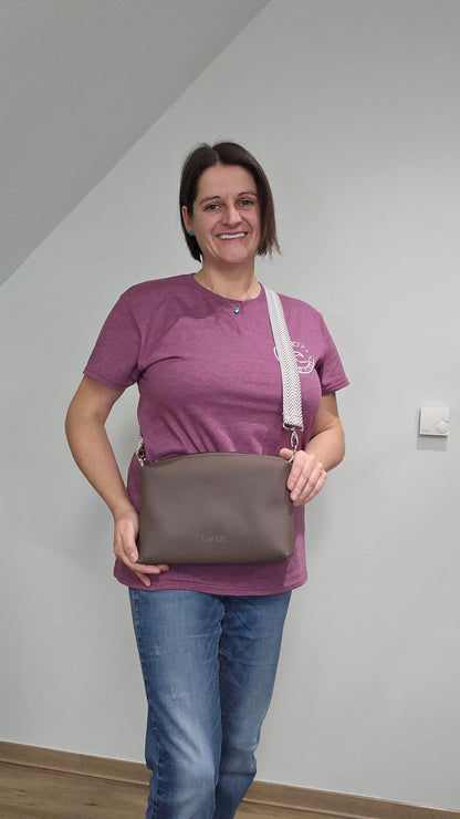 Lederhandtasche Anke in Nougatbraun