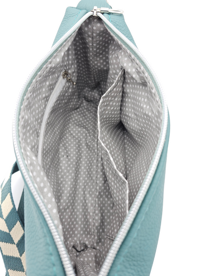 Lederhandtasche Anke in Minttürkis