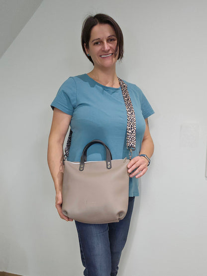 Totebag Katja in Cappuccino & Leo