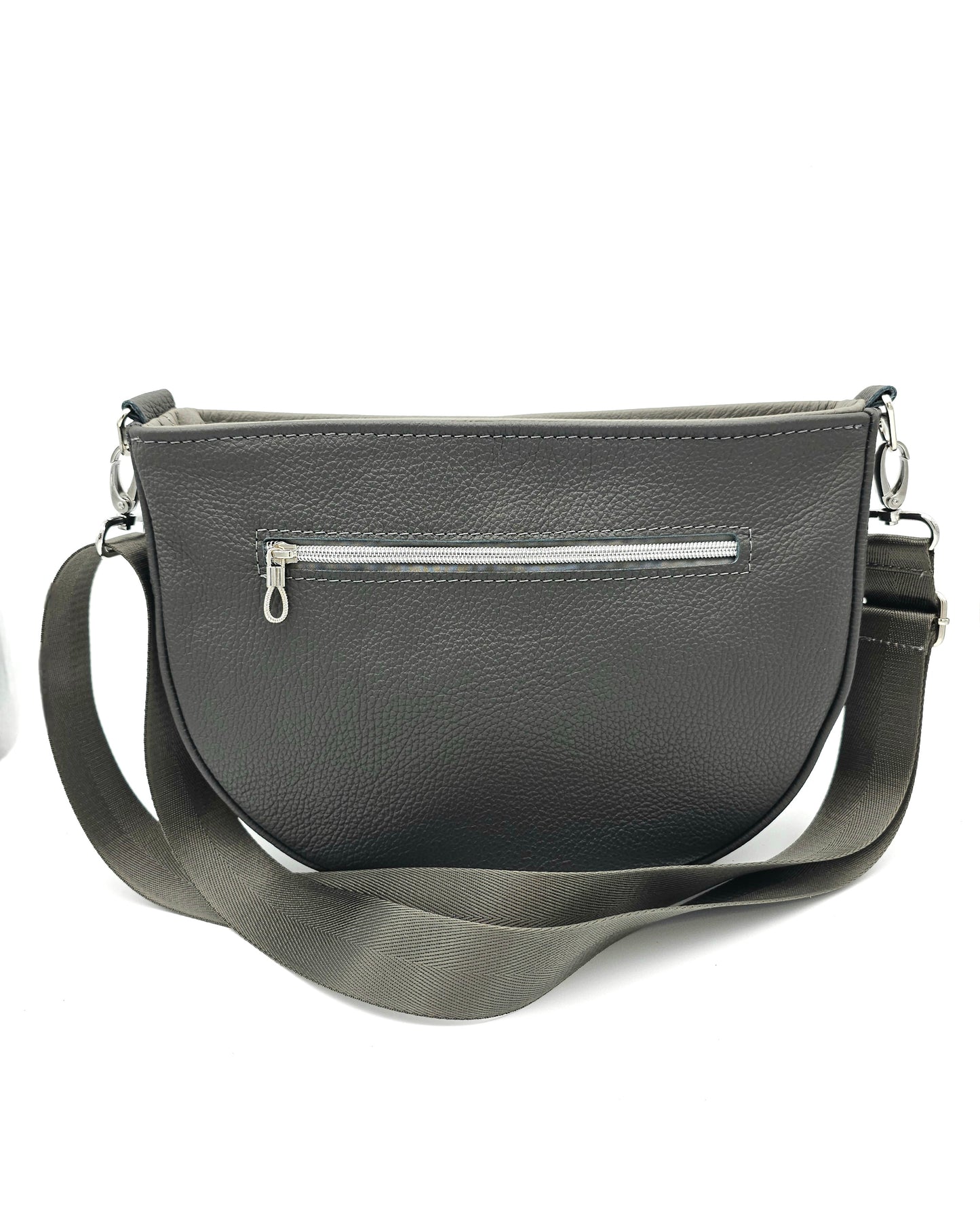 Rückseite mit Reißverschlusstasche – Sine in Dunkelgrau